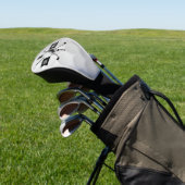 Monogram Golf Ball Texture & Club Initiaal Golfheadcover (Insitu)