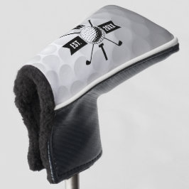 Monogram Golf Ball Texture & Club Initiaal Golfheadcover