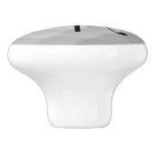 Monogram Golf Ball Texture & Club Initiaal Keramische Knop (Zijkant)