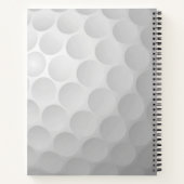 Monogram Golf Ball Texture & Club Initiaal Notitieboek (Achterkant)