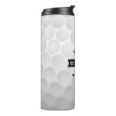 Monogram Golf Ball Texture & Club Initiaal Thermosbeker (Gedraaid links)