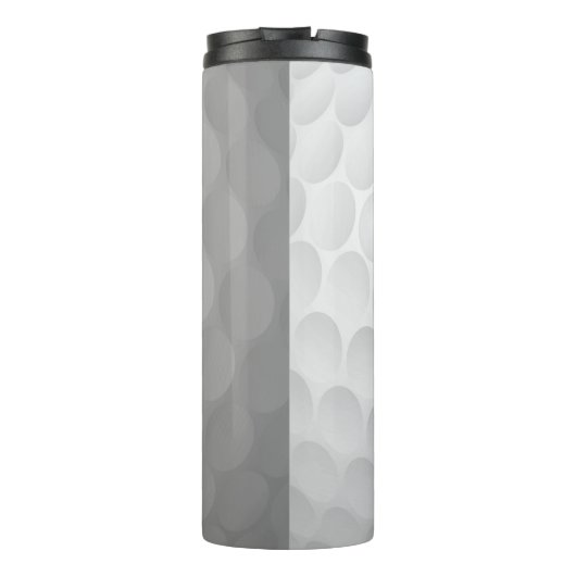 Monogram Golf Ball Texture & Club Initiaal Thermosbeker (Achterkant)