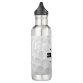 Monogram Golf Ball Texture & Club Initiaal Waterfles (Links)