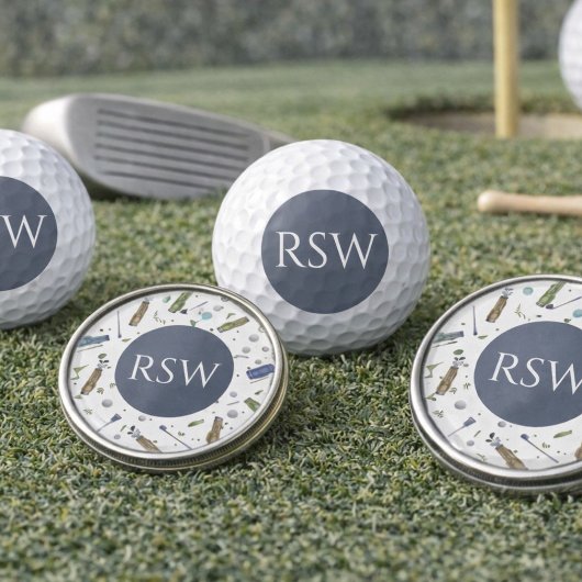 Monogram Golf Balls | Custom Golf Birthday Gift  Golfballen