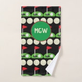 Monogram Golf Bathroom Towel Set Bad Handdoek (Handdoek)