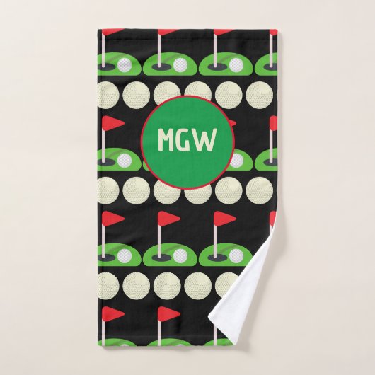 Monogram Golf Bathroom Towel Set Bad Handdoek (Handdoek)
