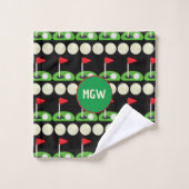 Monogram Golf Bathroom Towel Set Bad Handdoek (Wasdoekje)