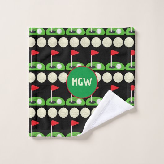 Monogram Golf Bathroom Towel Set Bad Handdoek (Wasdoekje)