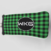 Monogram Golf Blade Putter Head Hoesje - Groen Golfheadcover (Voorkant)