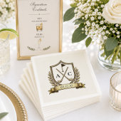 Monogram Golf Crest Trouwdag Servet
