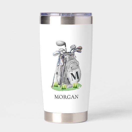 Monogram Golf Geïsoleerde Drinkbeker (Achterkant)