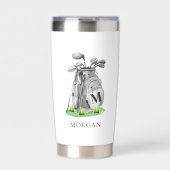Monogram Golf Geïsoleerde Drinkbeker (Voorkant)