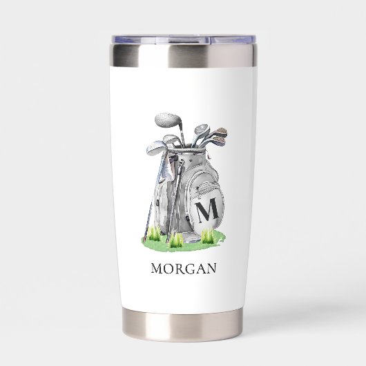 Monogram Golf Geïsoleerde Drinkbeker (Voorkant)