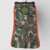 Monogram Golf Head Hoesje Camo Personaliseren Golfheadcover (Draai 90)
