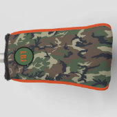 Monogram Golf Head Hoesje Camo Personaliseren Golfheadcover (Voorkant)