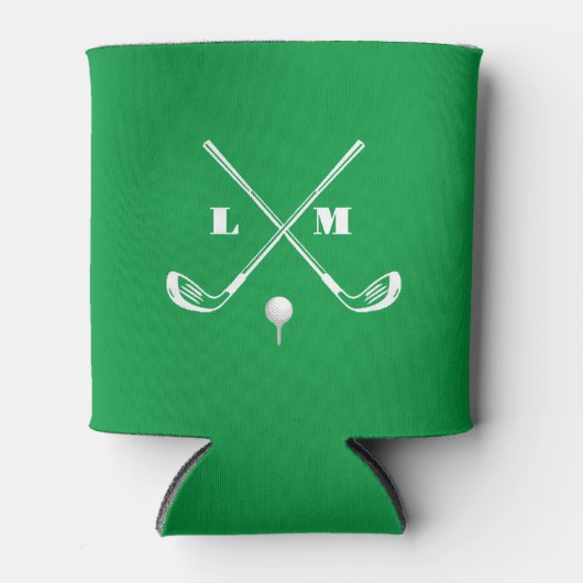 Monogram Golf Koelbox - Gepersonaliseerde Koozie (Voorkant)