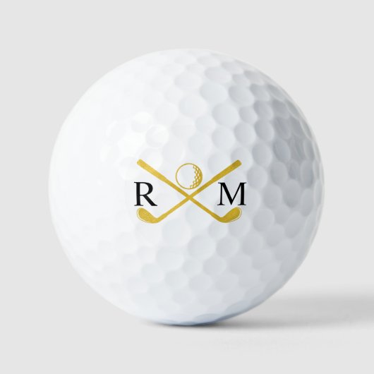Monogram Golf Player Club Gold Logo Golf Golfballen (Voorkant)
