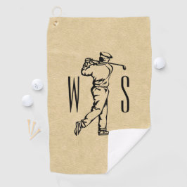 Monogram Golf Sportdesign Leather Kijk Golfhanddoek