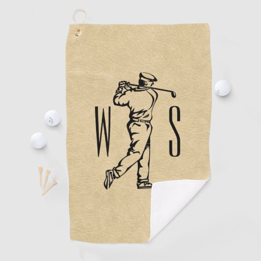 Monogram Golf Sportdesign Leather Kijk Golfhanddoek (Insitu)