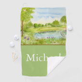 Monogram Golfbaan met Reiger Golfhanddoek (Insitu)