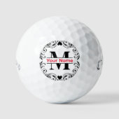 Monogram golfbal | Initiaal M - jouw namen toevoeg Golfballen (Voorkant)