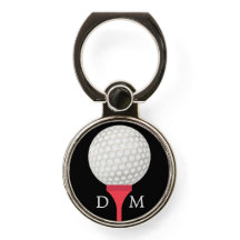 Monogram Golfbal op rood T-shirt