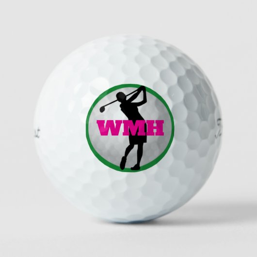 Monogram golfbal voor vrouwen golfballen (Voorkant)