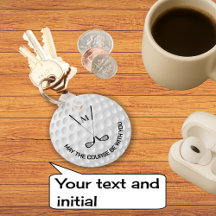 Monogram golfen gekruiste clubs aangepaste tekst