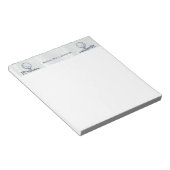 Monogram Golfer Golf Ball Retro Notitieblok (Schuin)