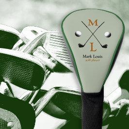 monogram golfer . golfspeler golfheadcover