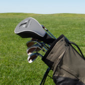 Monogram (Golfer Naam & Initiaal) koel grijs Golfheadcover (Insitu)