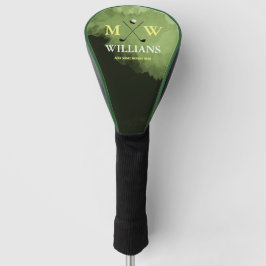 monogram (golfer name & initialen) golfheadcover