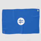 Monogram Golfhanddoek met naam en Initiaal (Horizontaal)
