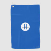 Monogram Golfhanddoek met naam en Initiaal (Voorkant)