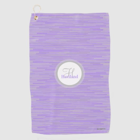 Monogram Golfhanddoek met naam en Initiaal (Voorkant)
