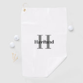 Monogram Golfhanddoek met naam en Initiaal (Insitu)