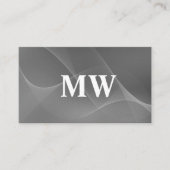 Monogram | Golflijnen Abstracte achtergrond Visitekaartje (Voorkant)