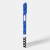 Monogram golfpatronen blauw zwart Case-Mate iPhone case (Achterkant / Rechts)