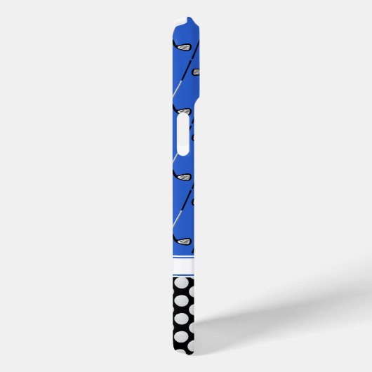 Monogram golfpatronen blauw zwart Case-Mate iPhone case (Achterkant / Rechts)