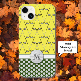 Monogram golfpatronen iPhone 15 case