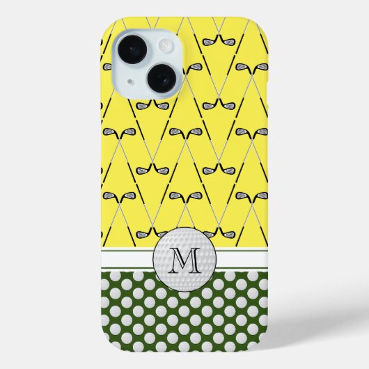 Monogram golfpatronen Case-Mate iPhone case (Achterkant)