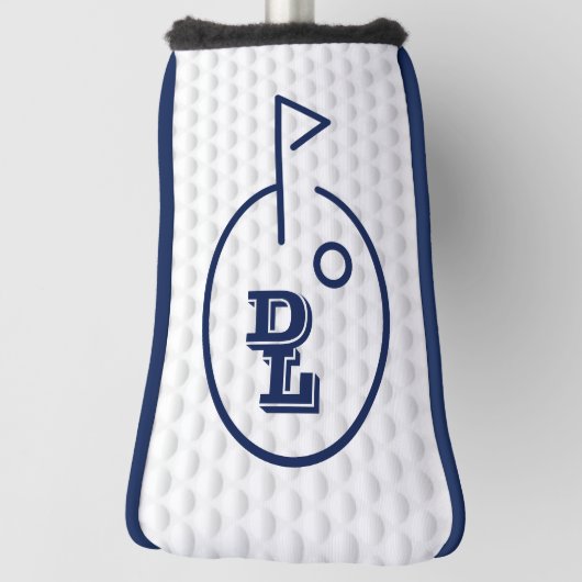 Monogram golfputter Hoesje (Navy) Golfheadcover (Draai 90)