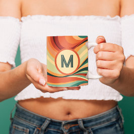 Monogram  golfstreep koffiemok