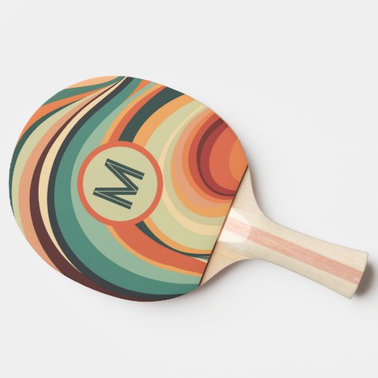 Monogram  golfstreep tafeltennisbatje (Zijkant)
