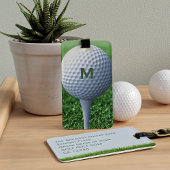 Monogram golftas bagagelabel