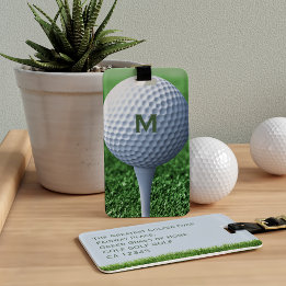 Monogram golftas bagagelabel