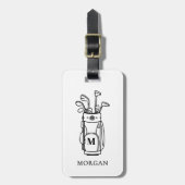 Monogram golftas bagagelabel (Voorkant verticaal)