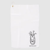 Monogram golftas golfhanddoek (Voorkant)