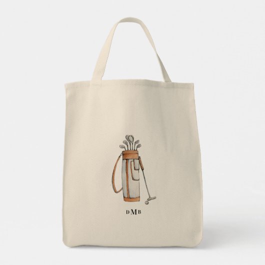 Monogram golftas tote bag (Achterkant)