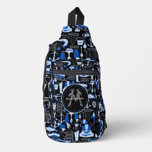 Monogram Gone Vist blauw Sling Bag (Voorkant)